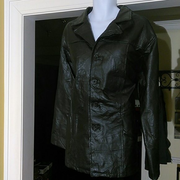 Haband Executive Decision leather coat - Picture 1 of 7
